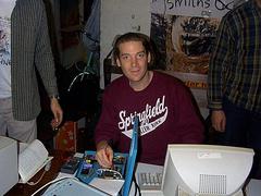 Tim met een bluebox.