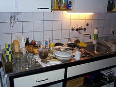 Wie wast er af?